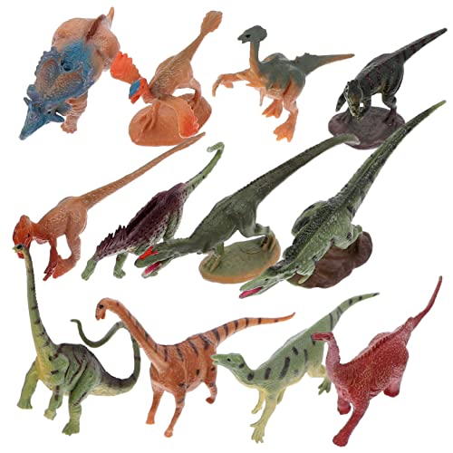 Gogogmee 12 Stück Teiliges Dinosaurier Modellspielzeug Set Realistische Mini Dinosaurier Figuren aus Kunststoff für Kindergeburtstag Dekoration von Gogogmee