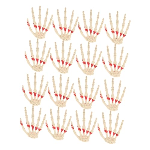 Gogogmee 12 Stück Teiliges Kunststoff Skelett Hände Realistisch Halloween Deko für Innen und Außen Spukhaus Friedhof Escape Party Zubehör von Gogogmee