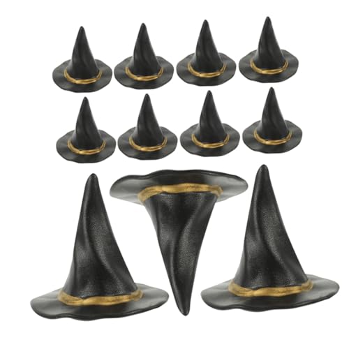 Gogogmee 12 Stück Teiliges Mini Hexenhüte Schwarz Halloween Party Deko für Puppenhaus DIY Basteln Festliche Tischdekoration Kleine Hexenhüte für Zuhause und Feiern von Gogogmee