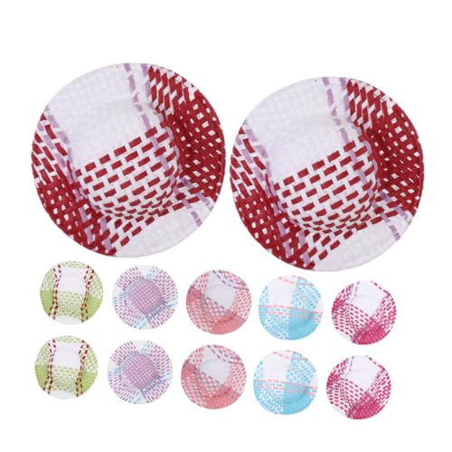 Gogogmee 12 Stück Teiliges Mini Papier und Stoffhüte Bunte DIY Bastelaccessoires Kleine Dekorative Hüte für Puppenhäuser Foto Requisiten und Kreative Wohnraumdekoration Vielseitig von Gogogmee