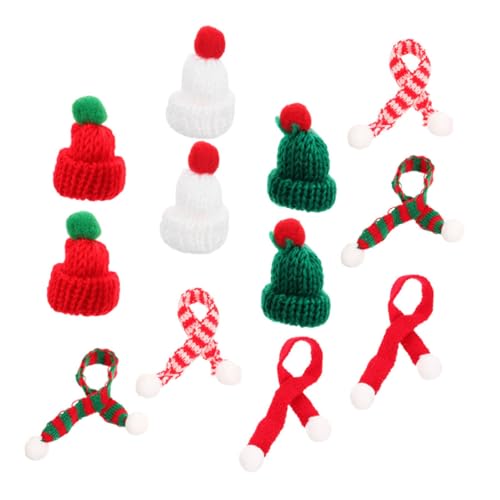 Gogogmee 12 Stück Teiliges Mini Strick Weihnachtsmütze Schal aus Garn Leichte DIY Bastelaccessoires mit Festlichen Designs für Puppen Weihnachtsbaumdeko und Kreative Handarbeiten Gogogmee 12 Stück Teiliges Mini Strick Weihnachtsmütze Schal aus Garn Leichte DIY Bastelaccessoires mit Festlichen Designs für Puppen Weihnachtsbaumdeko und Kreative Handarbeiten von Gogogmee
