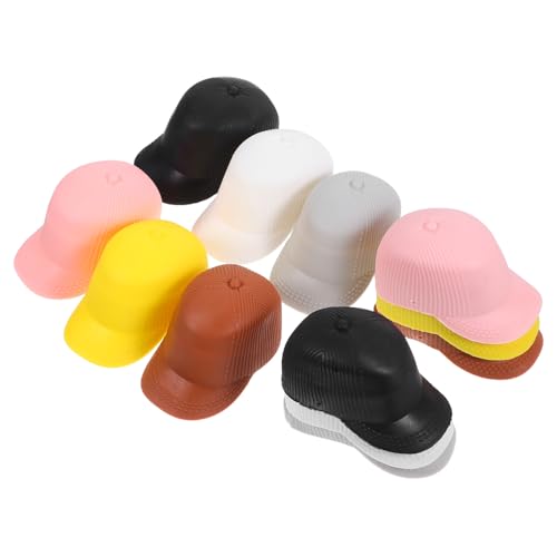 Gogogmee 12 Stück Teiliges Miniatur Doll Cap Bunte Kleine Puppenhüte DIY Bastelzubehör Leichter Sonnenschutz Vielseitige Puppenhaus Accessoires für Sommer und Dekoration von Gogogmee