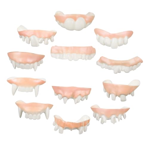 Gogogmee 12 Stück Teiliges Vampirzähne PVC Halloween Fake Teeth für Kostüm Cosplay Prank Verschiedene Designs Komfortabel und Langlebig für Party und Verkleidung Gogogmee 12 Stück Teiliges Vampirzähne PVC Halloween Fake Teeth für Kostüm Cosplay Prank Verschiedene Designs Komfortabel und Langlebig für Party und Verkleidung von Gogogmee
