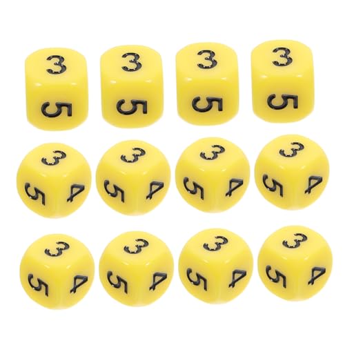 Gogogmee 12 Stück Teiliges Würfelset mit Abgerundeten Ecken Seitige Zahlenwürfel für Brettspiele Leichtes Robustes Würfelspielzubehör für Innen und Außenbereich für Spielabende und von Gogogmee