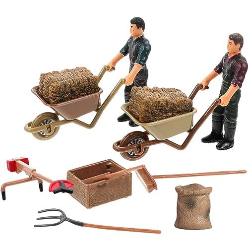 Gogogmee 12Stücke Farmspielzeug Teiliges Zubehör für Miniaturbauer und Gartenlandschaften Lebensechte Modelle für Mini Kreative für Familie und Freunde von Gogogmee