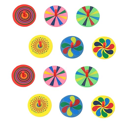 Gogogmee 12Stücke Holz Gyroskop für Dekompression Spielzeuge Hand Auge Koordination für Partys und Feiertage Lustiges Holzspielzeug Zufällige Farben Gogogmee 12Stücke Holz Gyroskop für Dekompression Spielzeuge Hand Auge Koordination für Partys und Feiertage Lustiges Holzspielzeug Zufällige Farben von Gogogmee