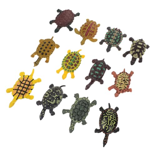 Gogogmee 12Stücke Schildkrötenmodell Realistische Simulation von Meerestieren Aquarium Dekoration für Lernspielzeug Langlebig aus Kunststoff für Fischbecken von Gogogmee