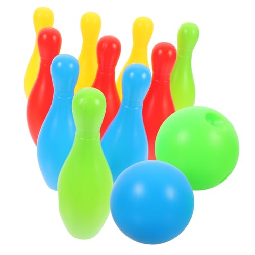 Gogogmee 12Stücke Teiliges Interaktives Bowling Spielzeugset für Flaschen und Bälle Fördert Eltern Junge Mädchen Beziehungen und Sicher für Freien von Gogogmee