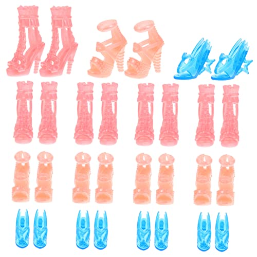Gogogmee 15 Schuhe kinderspielzeug Puppenmode Children Toys Mädchen Prinzessin fersensporn kreative Puppenschuhe kleine Schuhe selber Machen Plastik von Gogogmee