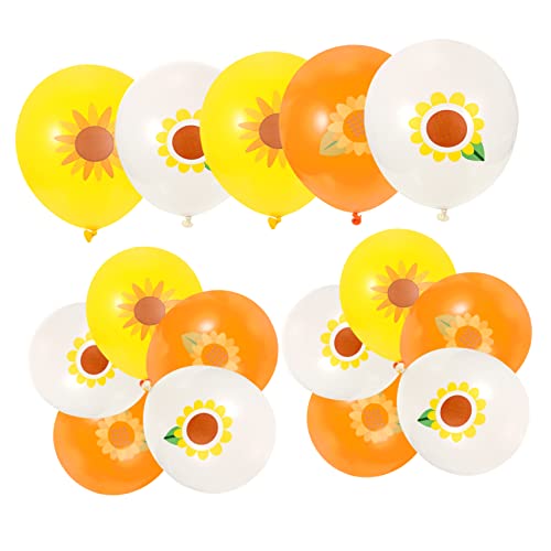 Gogogmee 15 Stück Sonnenblumen Luftballons Hochzeitsdekoration Sonnenblumen Mittelstücke Für Tische Sonnenblumen Partygeschenke Sonnenblumen Geburtstagsdekorationen Sonnenblumen von Gogogmee