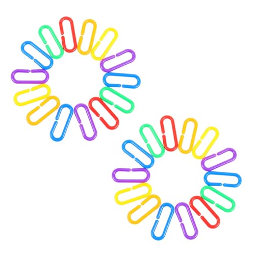 Gogogmee 150 Stück Teiliges Bunte Kunststoff C Clips Kettenglieder Leichte Sichere Gliederkette für Fördert Geschicklichkeit Kreativität und Koordination Farbenfrohe Verbindungsketten von Gogogmee