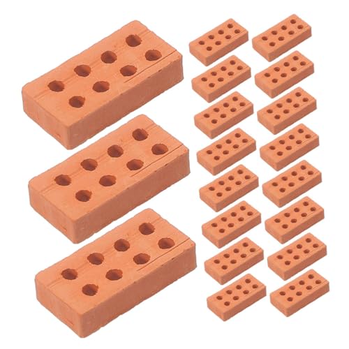 Gogogmee 150 Stück Teiliges Miniatur Ziegelsteine Set aus Keramikton DIY Puppenhaus Baukasten Abnehmbare Garten Ziegel für Kreative Landschaftsmodelle Kindersicher und Fördert von Gogogmee