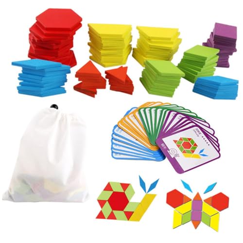 Gogogmee 155Stücke Geometrische Formen Holzpuzzle Teile Kreatives Lernspielzeug für Fördert Hand Auge Koordination und Sowie Formdifferenzierung für Jungen und Mädchen Ab Gogogmee 155Stücke Geometrische Formen Holzpuzzle Teile Kreatives Lernspielzeug für Fördert Hand Auge Koordination und Sowie Formdifferenzierung für Jungen und Mädchen Ab von Gogogmee