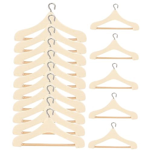 Gogogmee 15Stücke Mini Kleiderbügel für Puppen Lebensechte Simulation Dekoration für Puppenhaus und Kleiderschränke für Puppenkleider und Accessoires von Gogogmee