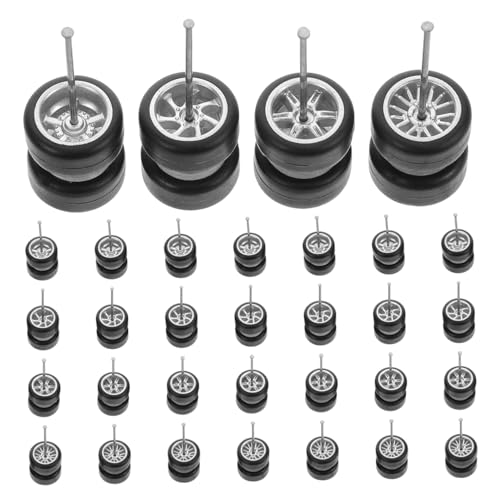 Gogogmee 16 Paare Scale Modellauto Reifen mit Gummireifen und Aluminiumfelgen Abnehmbare und Realistische Spielzeugräder für Einfache Montage Kompakt und Tragbar für Sammler und DIY Gogogmee 16 Paare Scale Modellauto Reifen mit Gummireifen und Aluminiumfelgen Abnehmbare und Realistische Spielzeugräder für Einfache Montage Kompakt und Tragbar für Sammler und DIY von Gogogmee