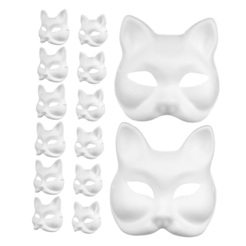 Gogogmee 16 Stück Teiliges DIY Tiergesichts Masken aus Ungiftigem Papier Leichte Atmungsaktive Blanko Katzen und Fuchs Masken zum Bemalen für Fasching Halloween Kostümpartys Gogogmee 16 Stück Teiliges DIY Tiergesichts Masken aus Ungiftigem Papier Leichte Atmungsaktive Blanko Katzen und Fuchs Masken zum Bemalen für Fasching Halloween Kostümpartys von Gogogmee