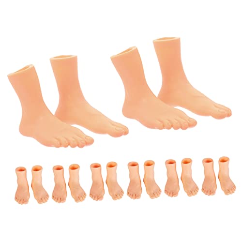 Gogogmee 16 Stück Teiliges Finger Fuß Puppenset aus Sicherem Vinyl Realistische Fußmodelle für Lernspielzeug und Kognitives Pädagogisches Handpuppen für Erwachsene von Gogogmee