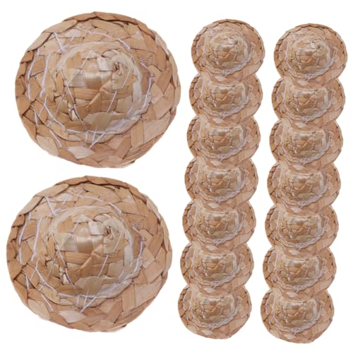 Gogogmee 16 Stück Teiliges Kleine Handgewebte Strohhüte Puppenhut Miniatur Strohhut für DIY Kostüme Foto Requisiten und Puppendekoration Gogogmee 16 Stück Teiliges Kleine Handgewebte Strohhüte Puppenhut Miniatur Strohhut für DIY Kostüme Foto Requisiten und Puppendekoration von Gogogmee