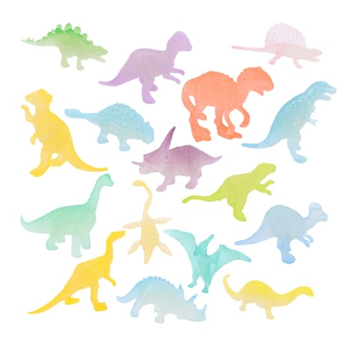 Gogogmee 16 Stück Teiliges Kleine Leuchtende Dinosaurierfiguren Realistische Nachleuchtmodelle für Detailreiche Spielzeuge als und Dekoration für Jungen und Mädchen von Gogogmee