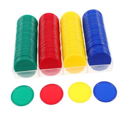 Gogogmee 160 Stück Plastik Spielmünzen Belohnungstoken Bunte Lernchips für Mathe Zählspiel Spielmarken für Klassenzimmer Anreize und Schülerauszeichnungen von Gogogmee