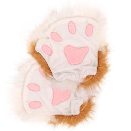 Gogogmee 1Paar Flauschige Katzenpfoten Handschuhe für Cosplay Fingerlose Plüschhandschuhe für Bühnenaufführungen und Partys Weiches Design für Optimalen Gogogmee 1Paar Flauschige Katzenpfoten Handschuhe für Cosplay Fingerlose Plüschhandschuhe für Bühnenaufführungen und Partys Weiches Design für Optimalen von Gogogmee