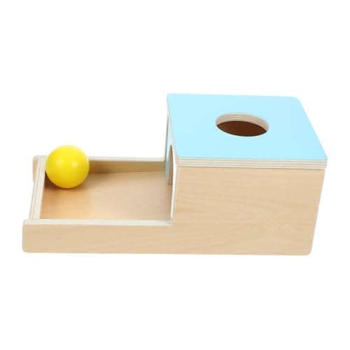 Gogogmee 1Satz Ball Drop für Holz Objekt Permanenz Box Fördert Hand Auge Koordination und Motorische Fähigkeiten Kognitives Lernspielzeug für Drinnen für Kleinkinder und Junge Mädchen von Gogogmee