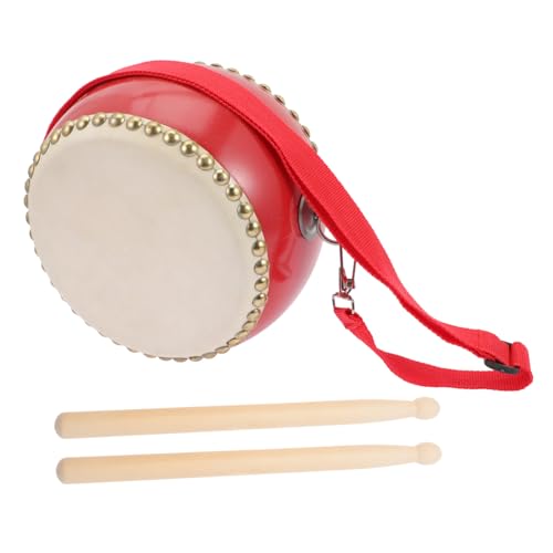 Gogogmee 1Satz Bildungsspielzeug Rindsspielzeugtrommel Percussion Instrument für Geeignet für Kreative Rollenspiele Hand Augen Koordination von Gogogmee