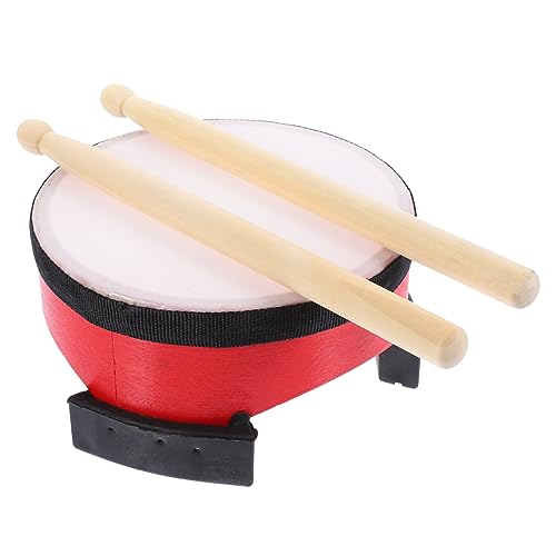 Gogogmee 1Satz Bodentrommel Rote Percussion Trommel für Kleinkinder für Musikalische Früherziehung für Schlaginstrumente mit Mallets von Gogogmee