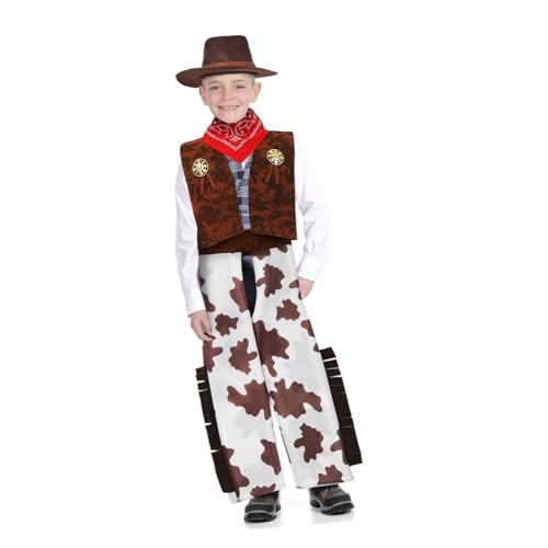 Gogogmee 1Satz Cowboy Kostüm für Jungenkostüm mit Weste und Hut Cosplay Outfit für Halloween und Rollenspiele Fördert die Fantasie und Kreativität Gogogmee 1Satz Cowboy Kostüm für Jungenkostüm mit Weste und Hut Cosplay Outfit für Halloween und Rollenspiele Fördert die Fantasie und Kreativität von Gogogmee