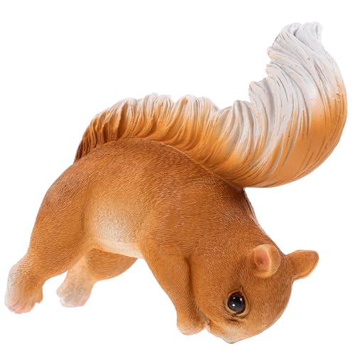 Gogogmee 1Satz Eichhörnchen Figur Harz Realistische Simulation Deko für Garten und Design für Lebendige Robustes Material Sicher und Langlebig von Gogogmee