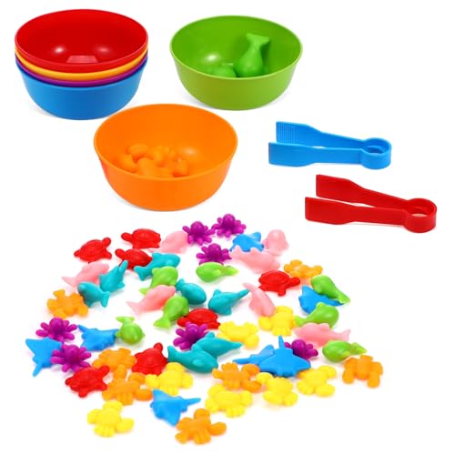 Gogogmee 1Satz Farbklassifizierungsspielzeug mit Meerestieren Zähltierspielzeug für Kleinkinder TPE Material Selbstgesteuertes Lernen und Multisensorisches Fördert Farben und Zählen Gogogmee 1Satz Farbklassifizierungsspielzeug mit Meerestieren Zähltierspielzeug für Kleinkinder TPE Material Selbstgesteuertes Lernen und Multisensorisches Fördert Farben und Zählen von Gogogmee