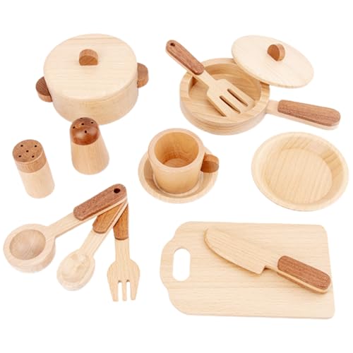 Gogogmee 1Satz Holz Kinderküche Simulation Kochgeschirr Teiliges für Kreatives Rollenspiel Fördert Fantasie und Eltern Junge Mädchen Interaktion Gogogmee 1Satz Holz Kinderküche Simulation Kochgeschirr Teiliges für Kreatives Rollenspiel Fördert Fantasie und Eltern Junge Mädchen Interaktion von Gogogmee