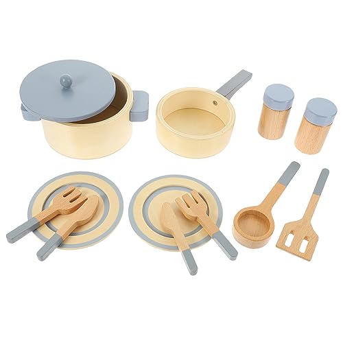 Gogogmee 1Satz Holz Kochspielzeug Set für Realistisches Küchenspielzeug für Kreatives Rollenspiel Teiliges Set für Geburtstage und Besondere Anlässe von Gogogmee