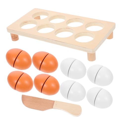 Gogogmee 1Satz Holz Schneidspielzeug mit Hühnerei und Entenei für Realistische Farben Sicher und Langlebig Fördert Feinmotorik und Küchensicherheitsspiel Gogogmee 1Satz Holz Schneidspielzeug mit Hühnerei und Entenei für Realistische Farben Sicher und Langlebig Fördert Feinmotorik und Küchensicherheitsspiel von Gogogmee