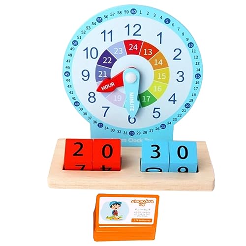 Gogogmee 1Satz Holz Uhr für Lernuhr mit Bunten Farben zur Zeitwahrnehmung für Eltern Junge Mädchen Interaktion Fördert Kognitive Fähigkeiten und Zeitverständnis Gogogmee 1Satz Holz Uhr für Lernuhr mit Bunten Farben zur Zeitwahrnehmung für Eltern Junge Mädchen Interaktion Fördert Kognitive Fähigkeiten und Zeitverständnis von Gogogmee