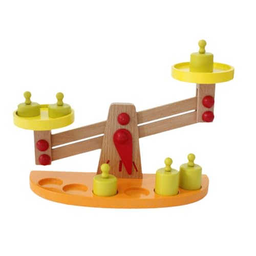 Gogogmee 1Satz Holz für Lernspielzeug zur Gewichtsmessung Balance und Rechenfähigkeiten für Kreatives im Kindergarten von Gogogmee