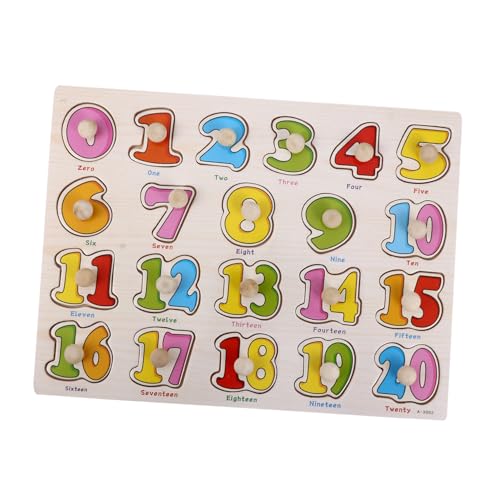 Gogogmee 1Satz Holzpuzzle für Zahlen Pädagogisches zur Frühen Entwicklung für Kleinkinder Ab Monaten Fördert Ausdauer und Beobachtungsfähigkeiten von Gogogmee