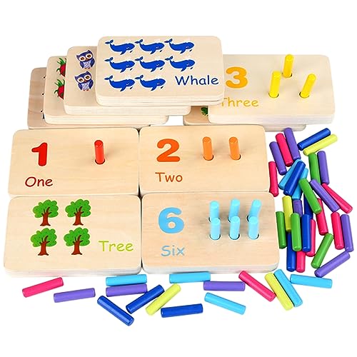 Gogogmee 1Satz Holzspielzeug für Montessori Lernspielzeug zur des Logischen Denkens Pädagogisches Sensory Toy für Kleinkinder zur Stärkung der Hand Auge Koordination von Gogogmee