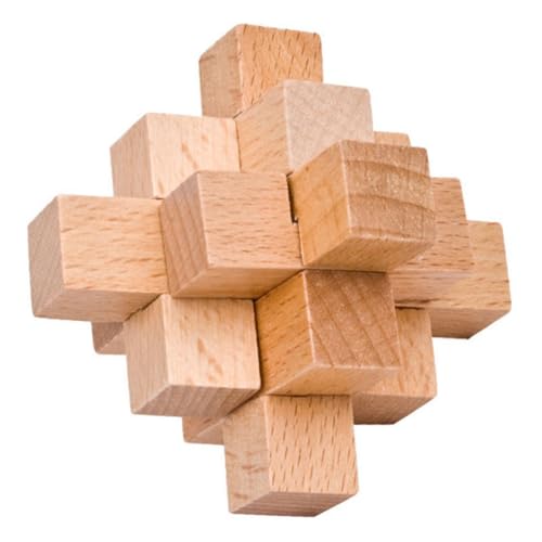 Gogogmee 1Satz Luban Schloss Teiliges Iq Rätsel aus Holz Kreatives Denkspiel für Erwachsene Fördert Geschicklichkeit und Entspannung zu Hause von Gogogmee