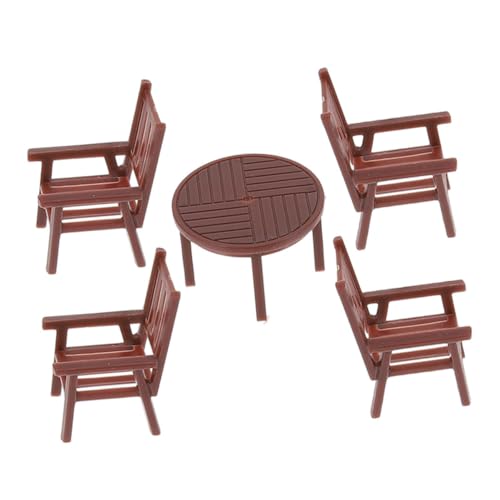 Gogogmee 1Satz Miniatur Tisch und Stuhl Set für Puppenhaus Winziger Möbel für Kreative Szenen Detailreiche Miniaturmöbel für Kinderzimmer und Bastelprojekte von Gogogmee
