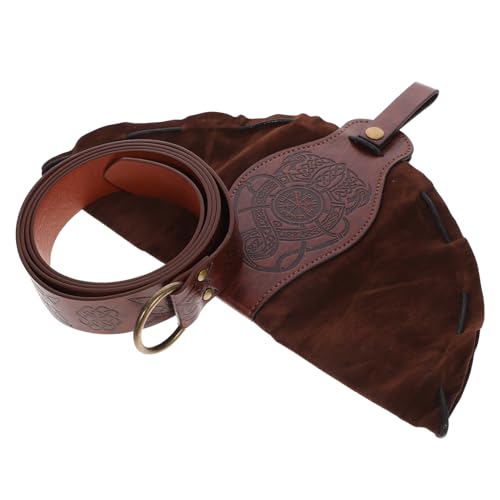 Gogogmee 1Satz Mittelalterliches Gürteltaschen Set Gürtel mit Tasche für Cosplay Stilvolles Accessoire für Renaissance Kostüme für Rollenspieler Braunes Design Gogogmee 1Satz Mittelalterliches Gürteltaschen Set Gürtel mit Tasche für Cosplay Stilvolles Accessoire für Renaissance Kostüme für Rollenspieler Braunes Design von Gogogmee