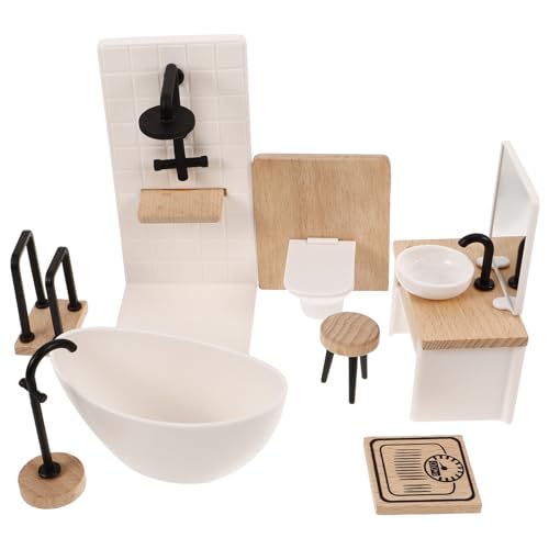 Gogogmee 1Satz Puppenhaus Badezimmer Set Teiliges Zubehör für Realistische Duschraumdekoration für Häuser und Kreative Spielmomente Fördert Eltern Beziehungen Gogogmee 1Satz Puppenhaus Badezimmer Set Teiliges Zubehör für Realistische Duschraumdekoration für Häuser und Kreative Spielmomente Fördert Eltern Beziehungen von Gogogmee