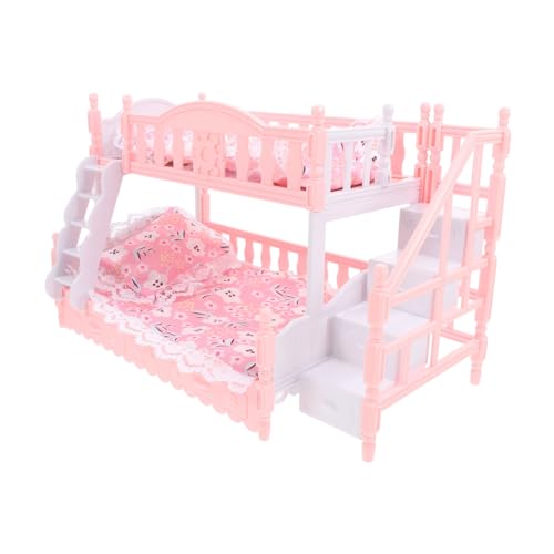 Gogogmee 1Satz Puppenhaus Doppelbett Set für Mädchen Dekorative Schlafzimmermöbel Miniatur Puppenbett mit Kissen und Bettwäsche für Kreatives und Puppenhaus Dekoration Gogogmee 1Satz Puppenhaus Doppelbett Set für Mädchen Dekorative Schlafzimmermöbel Miniatur Puppenbett mit Kissen und Bettwäsche für Kreatives und Puppenhaus Dekoration von Gogogmee