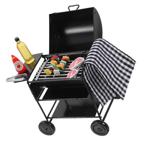 Gogogmee 1Satz Puppenhaus Grillständer Realistisches BBQ Zubehör für Mini Schwarze Requisite für Kreative Szenen und Heimdekoration Gogogmee 1Satz Puppenhaus Grillständer Realistisches BBQ Zubehör für Mini Schwarze Requisite für Kreative Szenen und Heimdekoration von Gogogmee