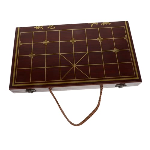 Gogogmee 1Satz Reiseschachbrett aus Holz mit Integriertem Griff Aufbewahrung und Spielbrett Schachspielbox für Erwachsene Langlebig für Unterwegs Gogogmee 1Satz Reiseschachbrett aus Holz mit Integriertem Griff Aufbewahrung und Spielbrett Schachspielbox für Erwachsene Langlebig für Unterwegs von Gogogmee