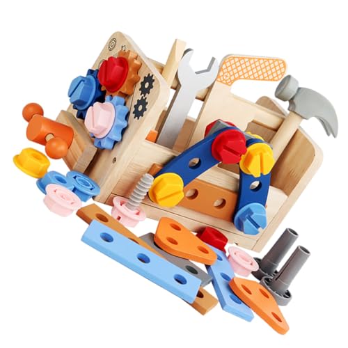 Gogogmee 1Satz Werkzeugset aus Multifunktionales für Kleinkinder Lernspielzeug mit Schrauben und Muttern Frühpädagogisches Rollenspiel für Jungen und Mädchen zum Geburtstag von Gogogmee