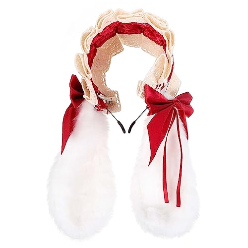 Gogogmee 1Stück Süßes Lolita Kopfschmuck mit Bunny Ohren und Schleife Elastisches Haarband für Mädchen Cosplay Haaraccessoire für Partys und Fotoshootings Gogogmee 1Stück Süßes Lolita Kopfschmuck mit Bunny Ohren und Schleife Elastisches Haarband für Mädchen Cosplay Haaraccessoire für Partys und Fotoshootings von Gogogmee
