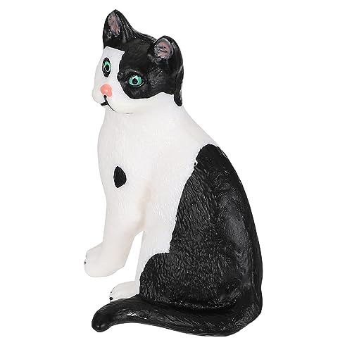 Gogogmee 1Stück Katzentierfigur Realistisches Modell Einer Weißen Katze Dekoration Für Zuhause Tierfigur Aus Kunststoff Sammlerstück Für Katzenliebhaber von Gogogmee