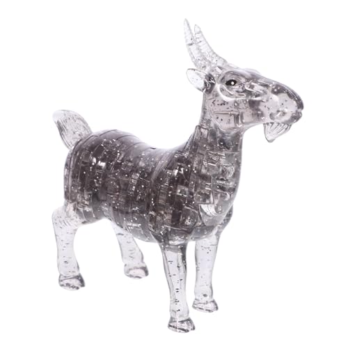 Gogogmee 1Stück Kristall Puzzle Ziege Kreatives Selbst Zusammenbaubares Tier Puzzle Geburtstagsgeschenk und Stilvolle Kristallglas Dekoration für Zuhause oder Büro von Gogogmee