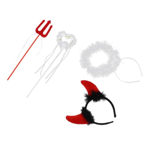 Gogogmee 2 Sätze Cosplay Teufel Flügel Haarreif Set Leichtes Bequemes Kostümzubehör Für Fasching Halloween Party von Gogogmee